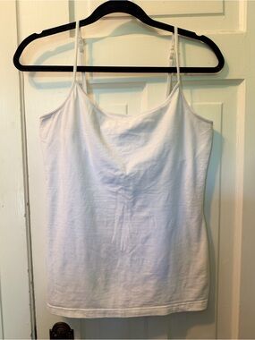 Body Bleu Classic White Women's Cotton lined Cami with Adjustable Straps